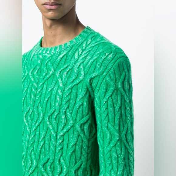 ALTEA NWT XL Gestrickter Pullover Sweater • Italy • Maglia Girocollo Treccia - Picture 13 of 14